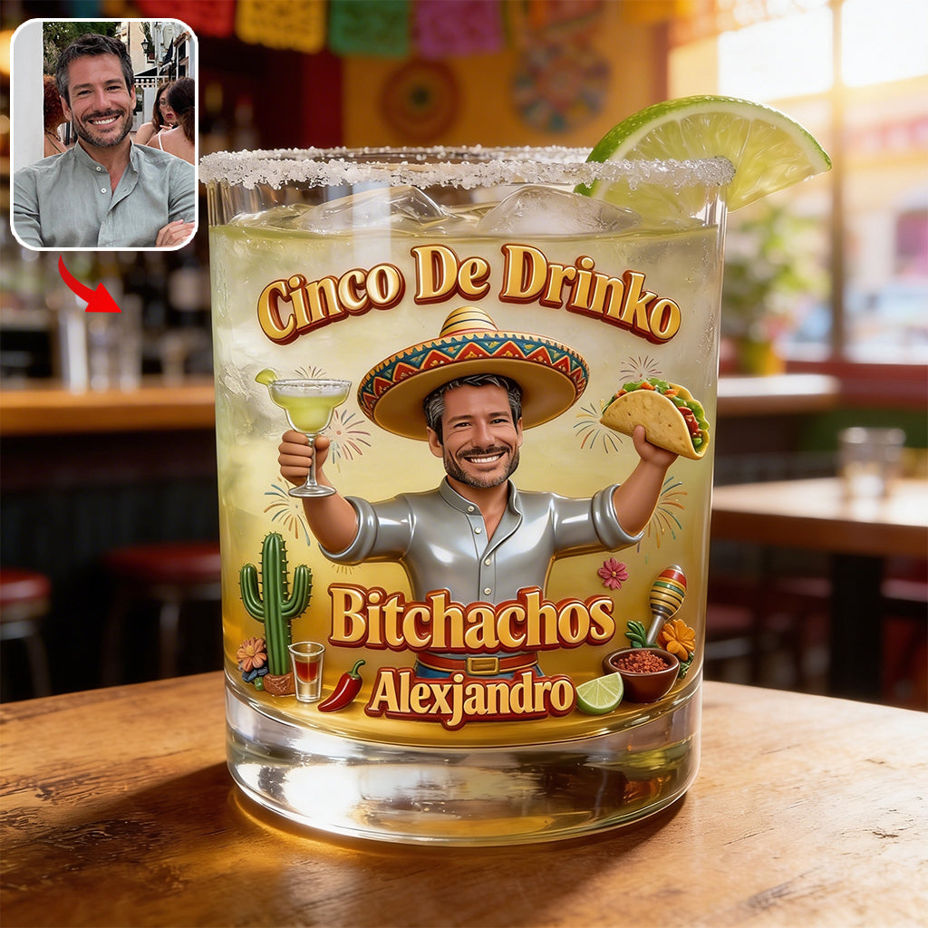 Cinco De Drinko - Personalisierbares Cinco de Mayo Whiskeyglas