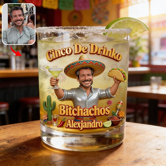 Cinco De Drinko - Personalisierbares Cinco de Mayo Whiskeyglas