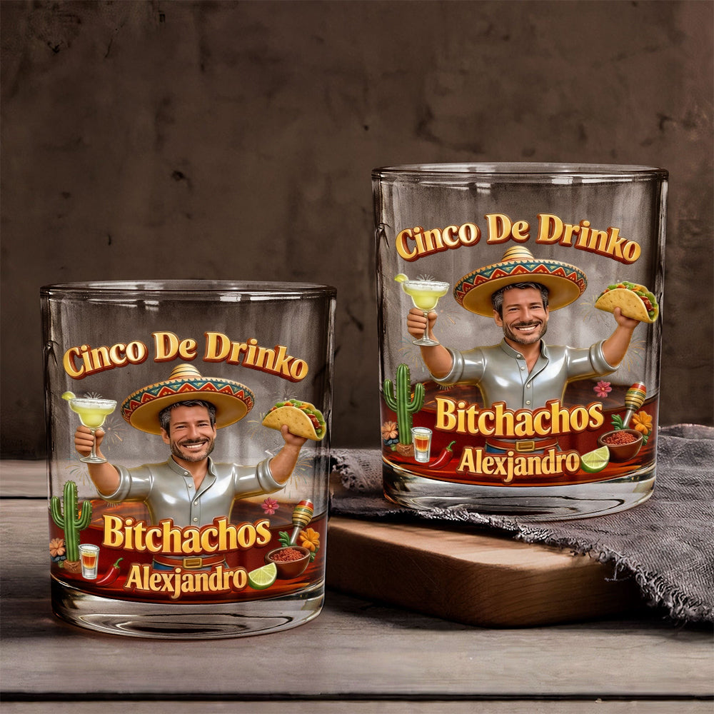 Cinco De Drinko - Personalisierbares Cinco de Mayo Whiskeyglas