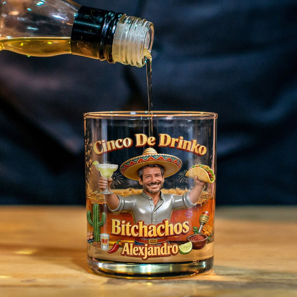 Cinco De Drinko - Personalisierbares Cinco de Mayo Whiskeyglas