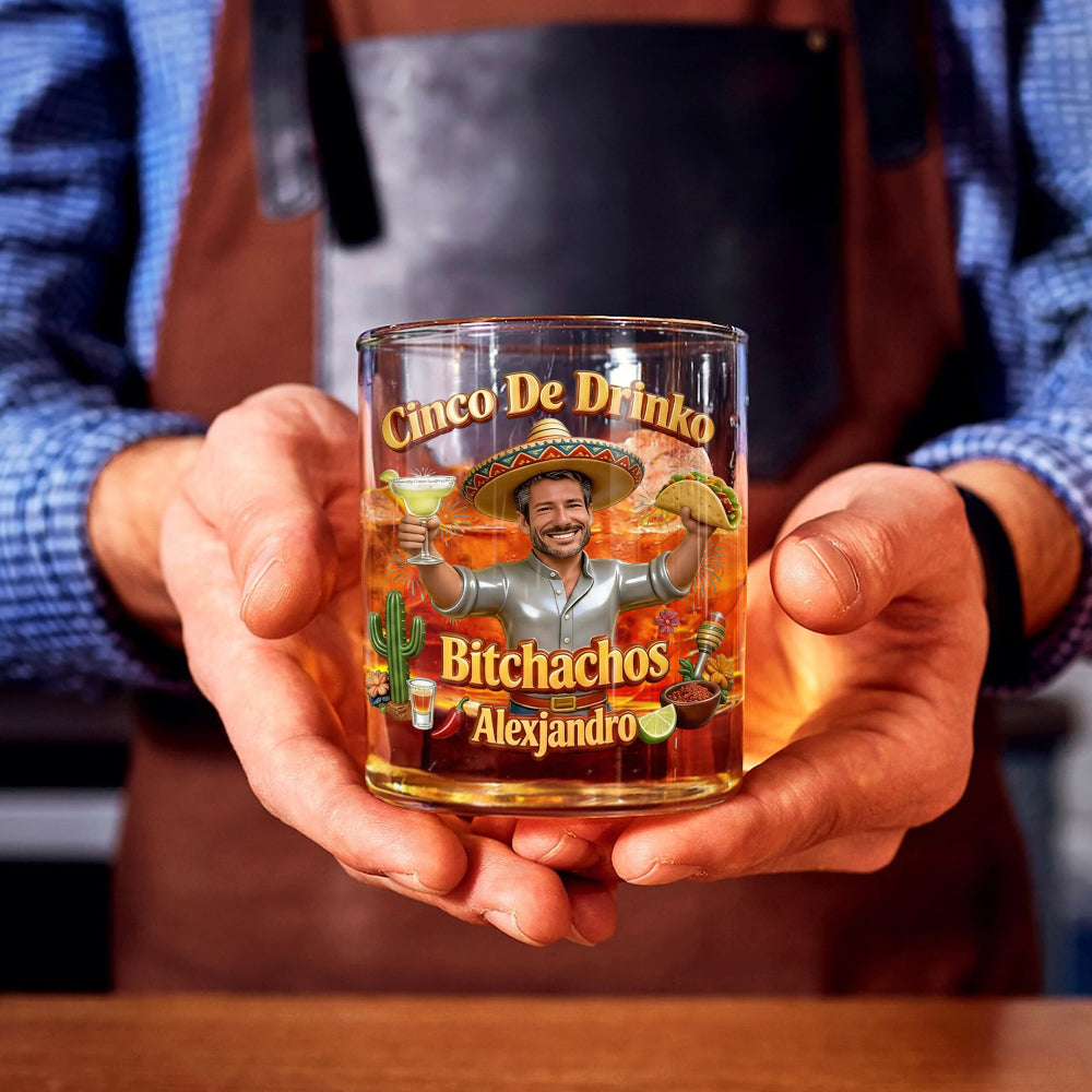 Cinco De Drinko - Personalisierbares Cinco de Mayo Whiskeyglas