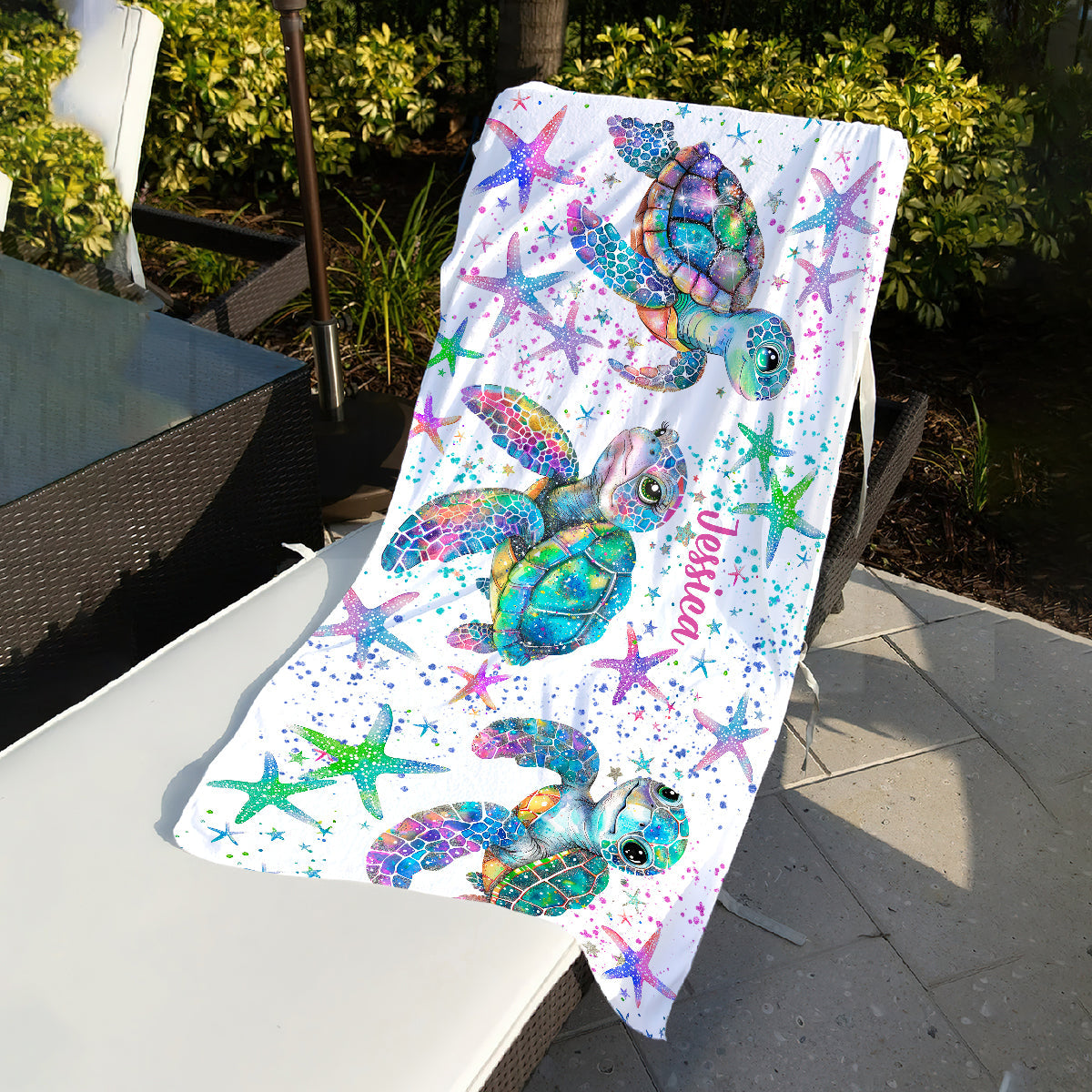 Just A Girl Who Loves Turtle - Personalized Turtle Quick-dry Beach Towel/ Bath Towel