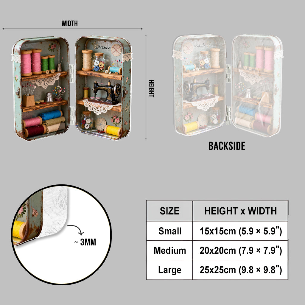 Love Sewing - Personalized Sewing Acrylic Diptych