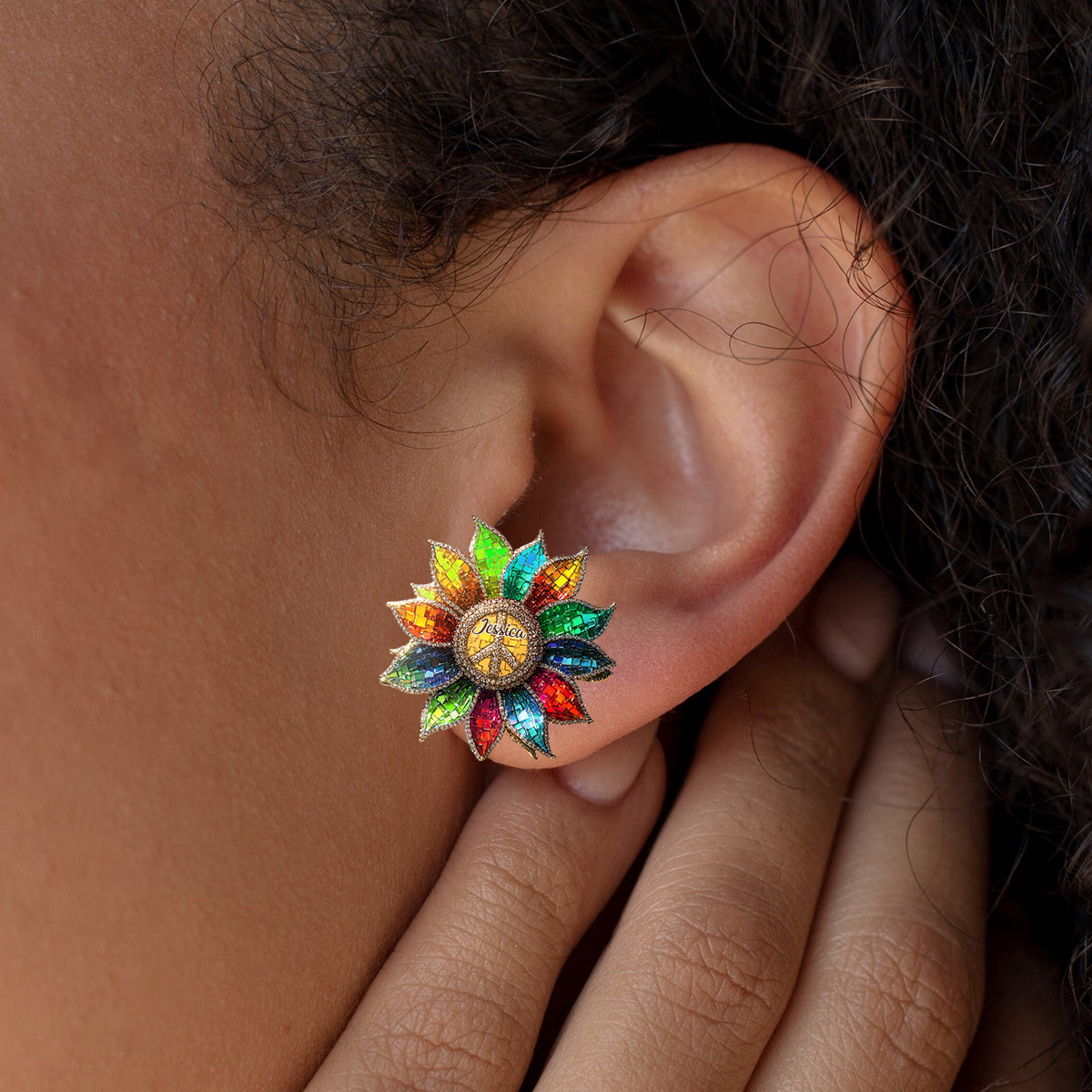 Hippie Soul – Personalisierte Hippie-Ohrstecker