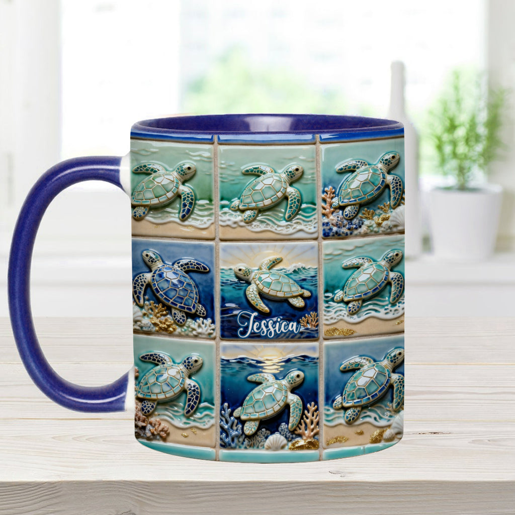 Liebe Schildkröte - Personalisierte Tasse mit Schildkrötenmotiv