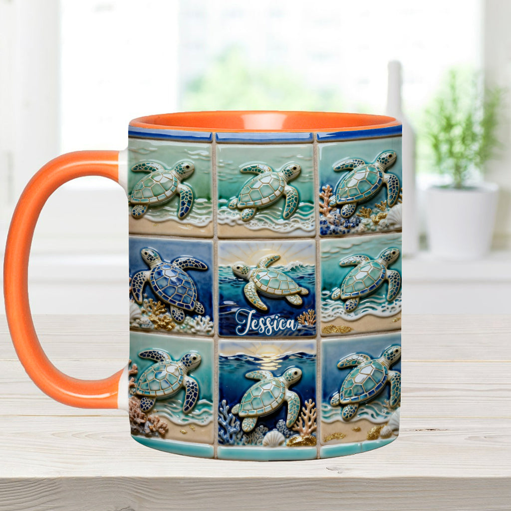 Liebe Schildkröte - Personalisierte Tasse mit Schildkrötenmotiv