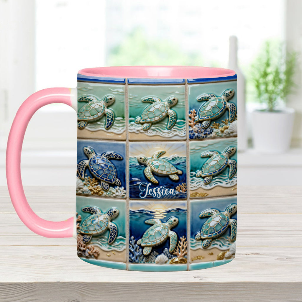 Liebe Schildkröte - Personalisierte Tasse mit Schildkrötenmotiv
