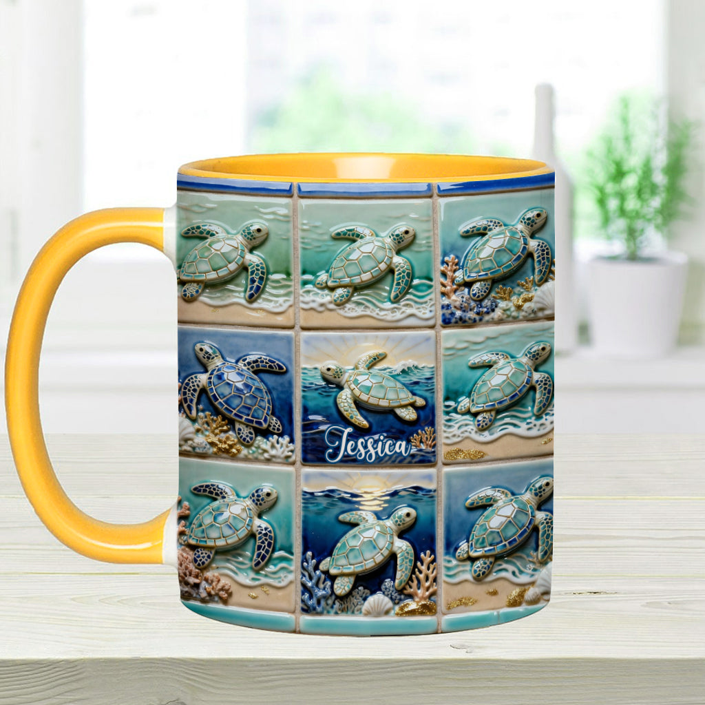 Liebe Schildkröte - Personalisierte Tasse mit Schildkrötenmotiv