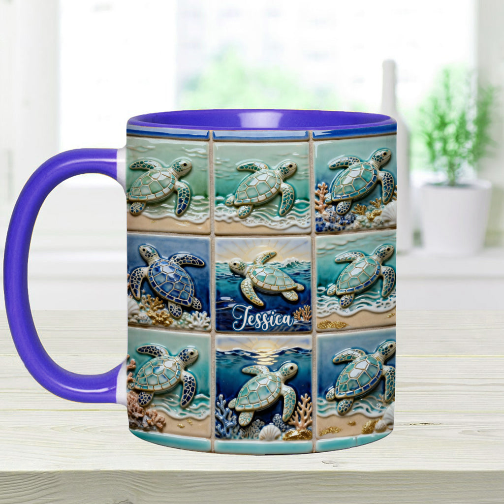 Liebe Schildkröte - Personalisierte Tasse mit Schildkrötenmotiv