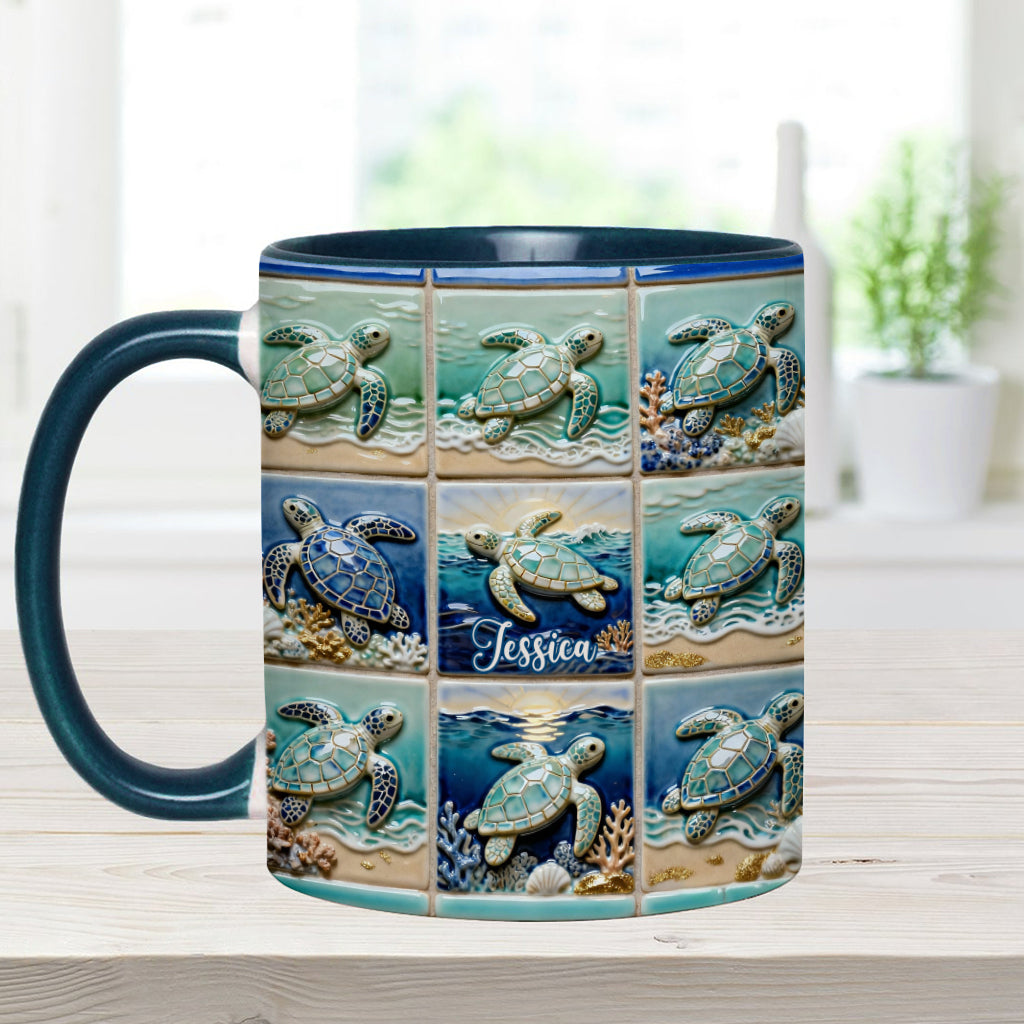 Liebe Schildkröte - Personalisierte Tasse mit Schildkrötenmotiv