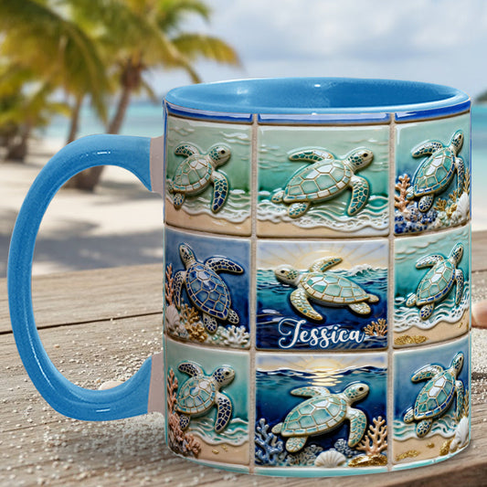 Love Turtle - Personalized Turtle Accent Mug