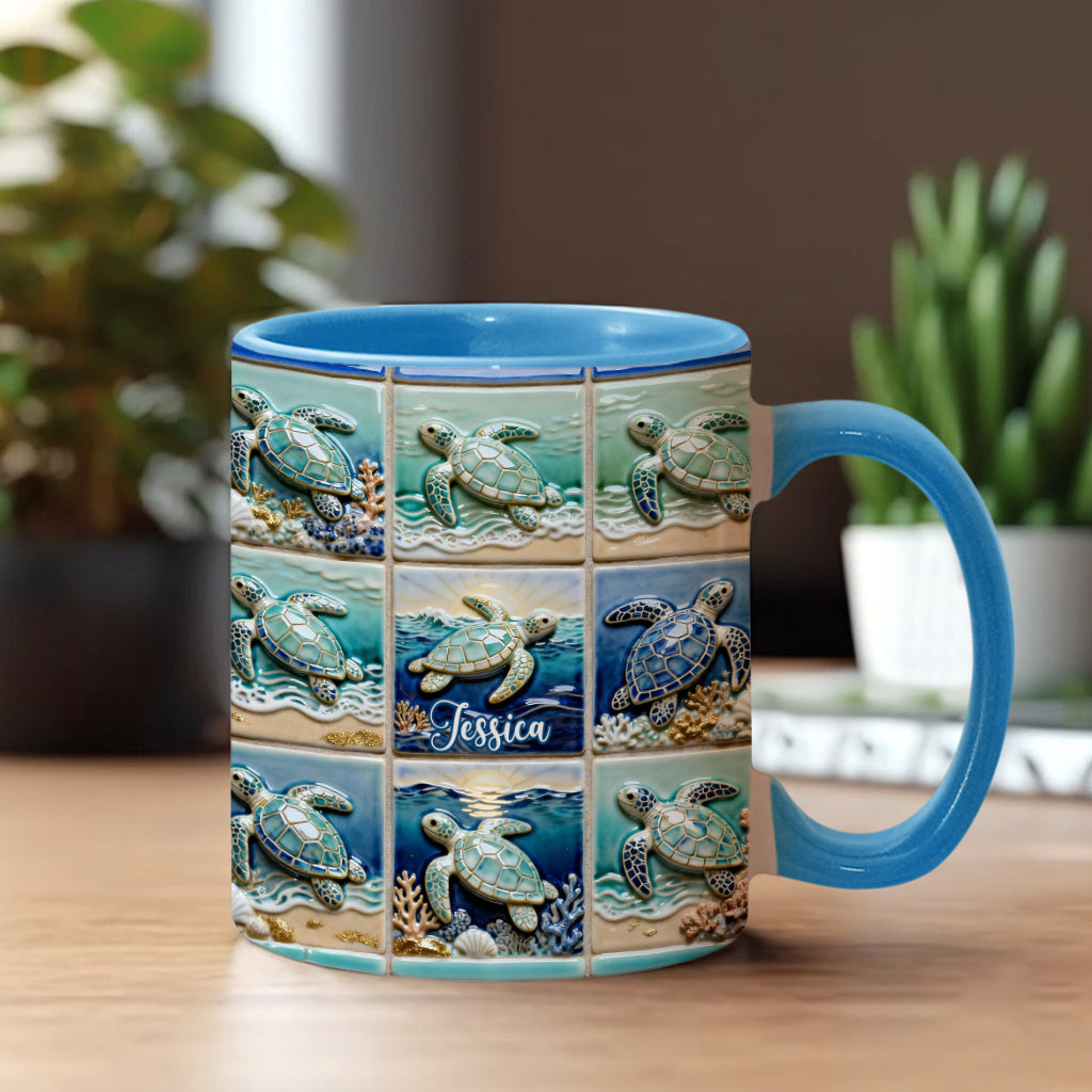 Liebe Schildkröte - Personalisierte Tasse mit Schildkrötenmotiv