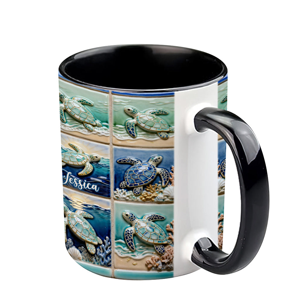 Liebe Schildkröte - Personalisierte Tasse mit Schildkrötenmotiv