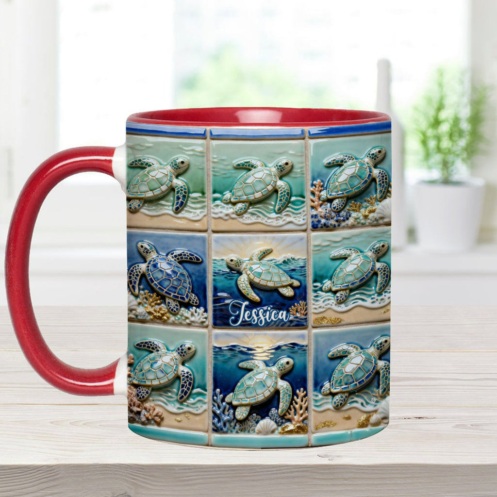 Liebe Schildkröte - Personalisierte Tasse mit Schildkrötenmotiv