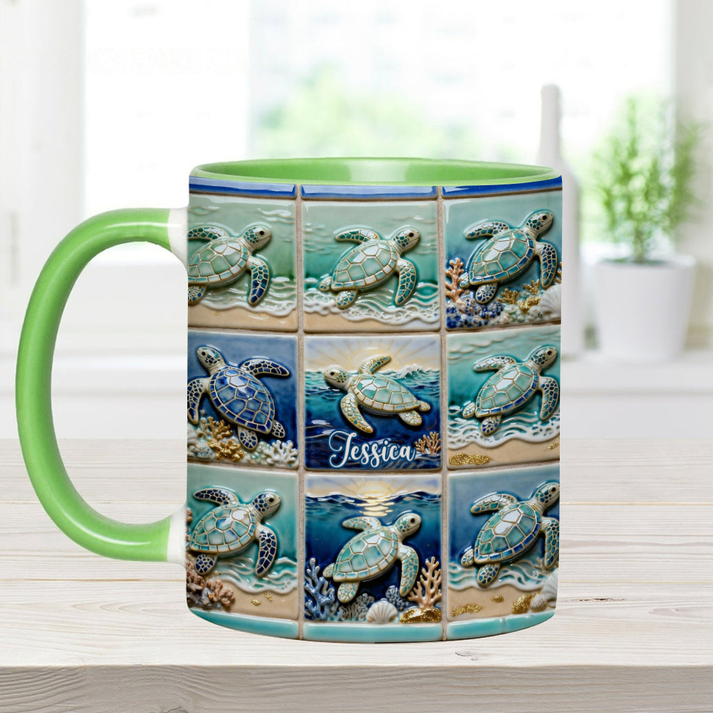Liebe Schildkröte - Personalisierte Tasse mit Schildkrötenmotiv