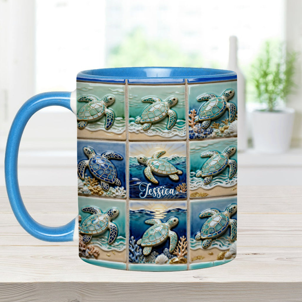 Liebe Schildkröte - Personalisierte Tasse mit Schildkrötenmotiv