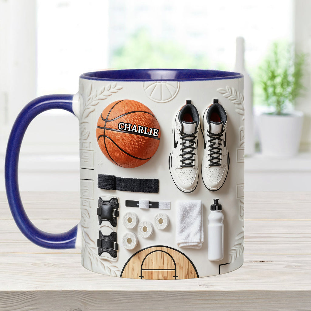Love Basketball - Personalized Basketball Accent Mug & Coaster