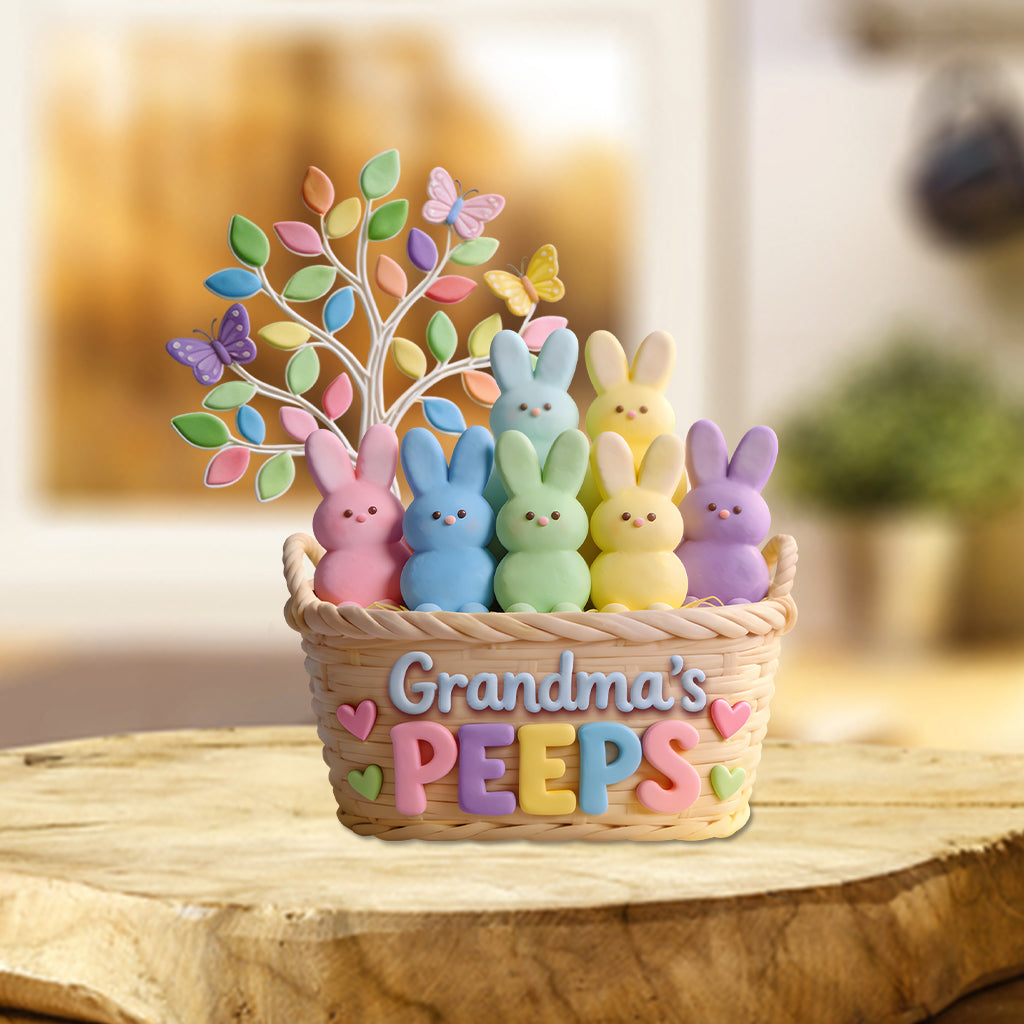 Grandma's Peeps - Personalized Grandma Custom Shaped Acrylic Plaque