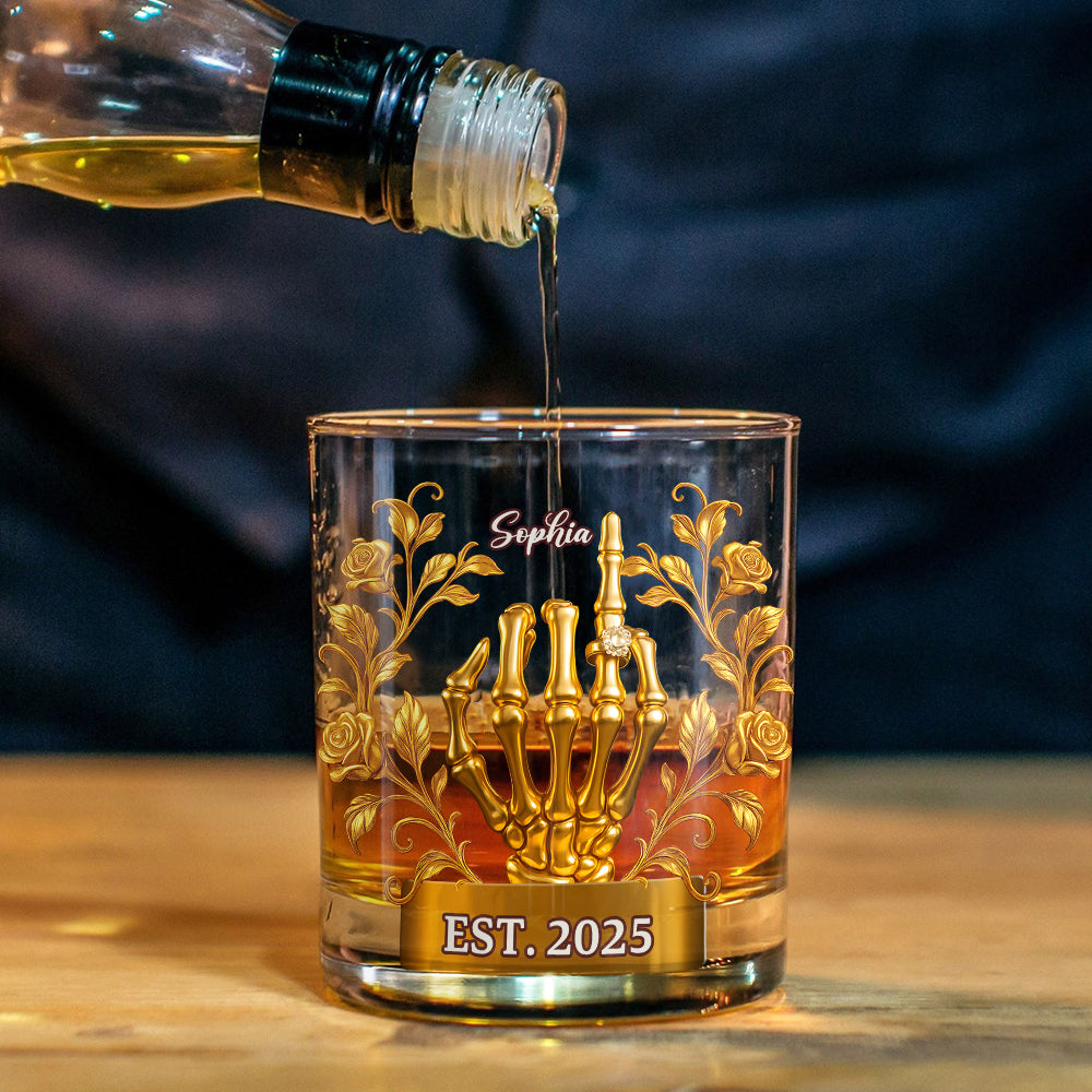 Personalisiertes Whiskyglas für Paare – Hochzeitspaar
