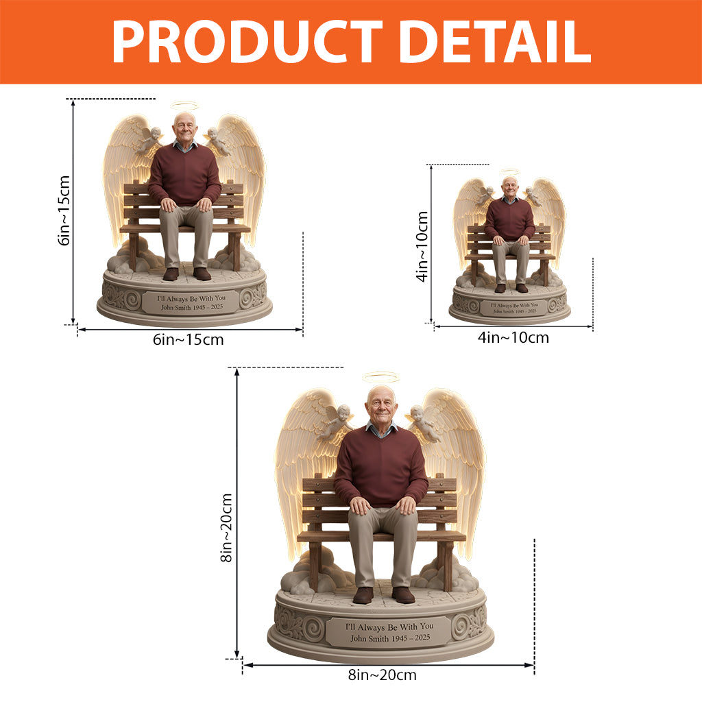 Ich werde immer bei dir sein – Personalisierte Gedenktafel aus Acryl in individueller Form