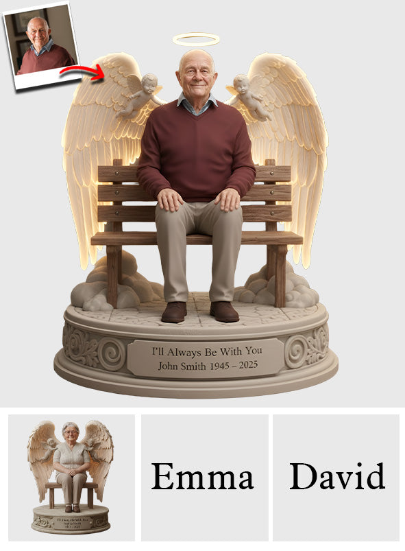 Ich werde immer bei dir sein – Personalisierte Gedenktafel aus Acryl in individueller Form