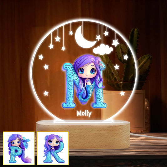 Schönes Licht – Personalisierte, kindförmige Plakettenleuchte