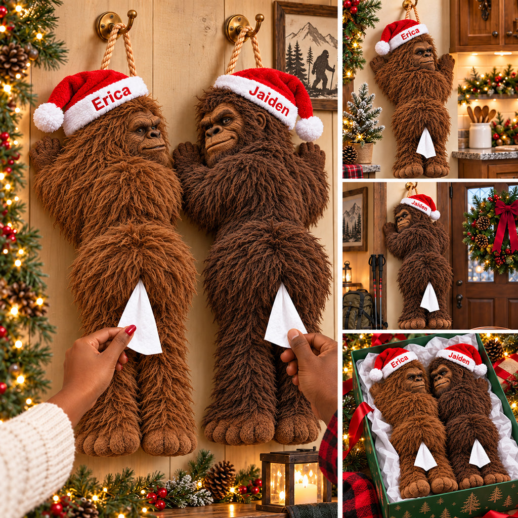 Funny Bigfoot Pull-Out Organizer, Christmas Gift - Personalized Hiking Pull-Out Organizer