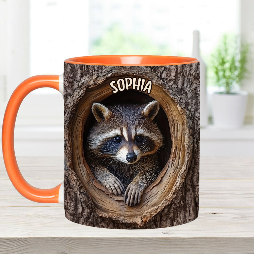 Adorable Raccoon - Personalized Raccoon Accent Mug