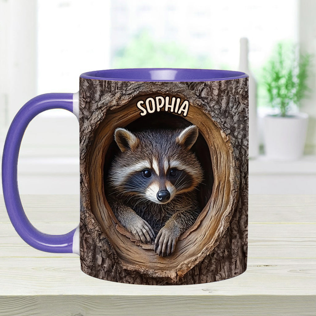 Adorable Raccoon - Personalized Raccoon Accent Mug