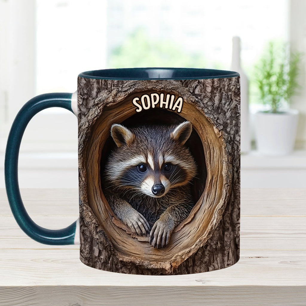 Adorable Raccoon - Personalized Raccoon Accent Mug