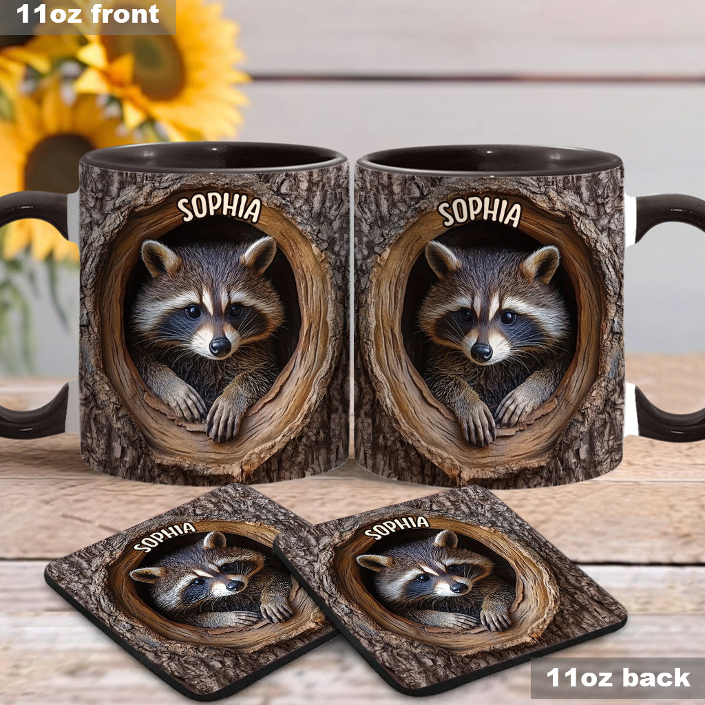 Adorable Raccoon - Personalized Raccoon Accent Mug