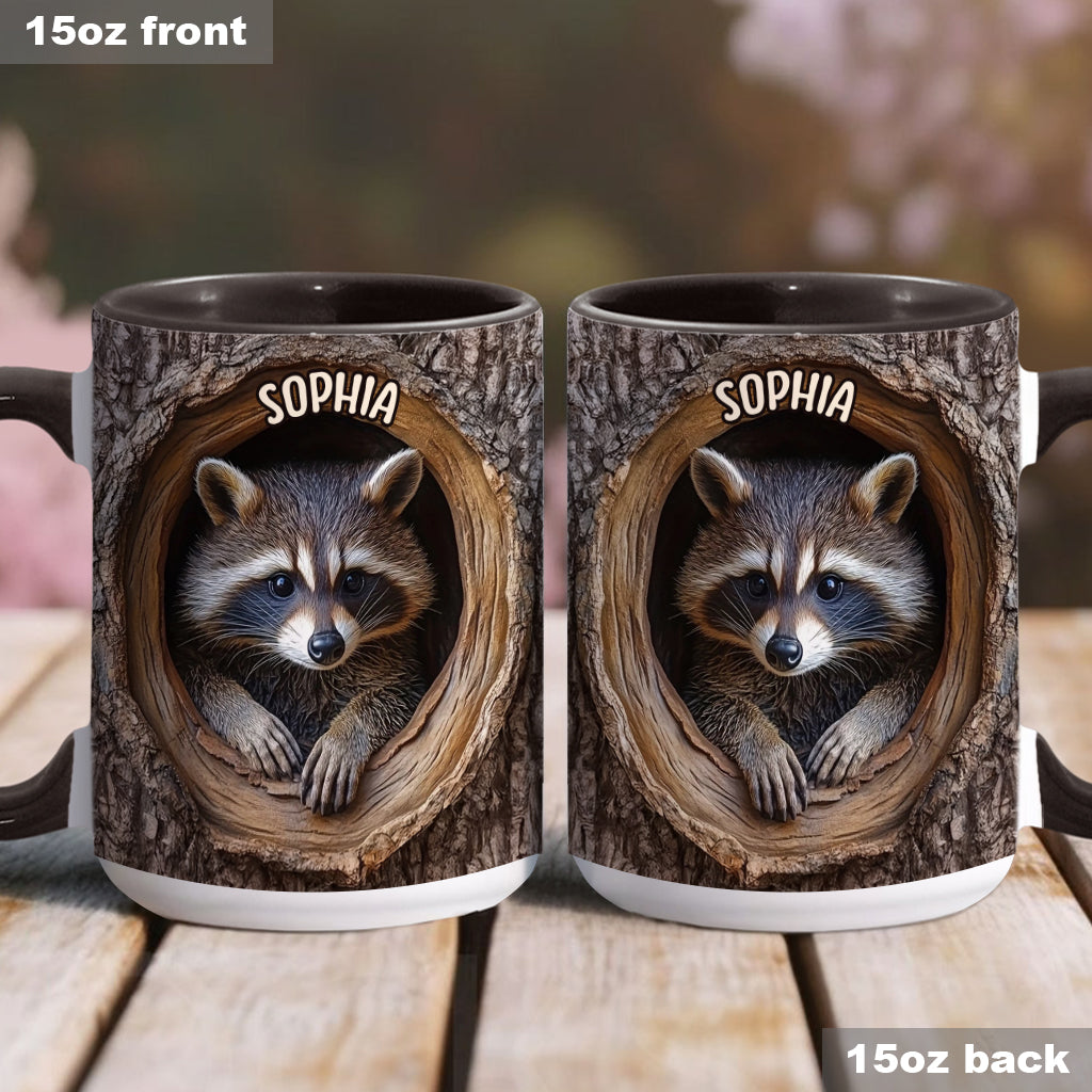 Adorable Raccoon - Personalized Raccoon Accent Mug