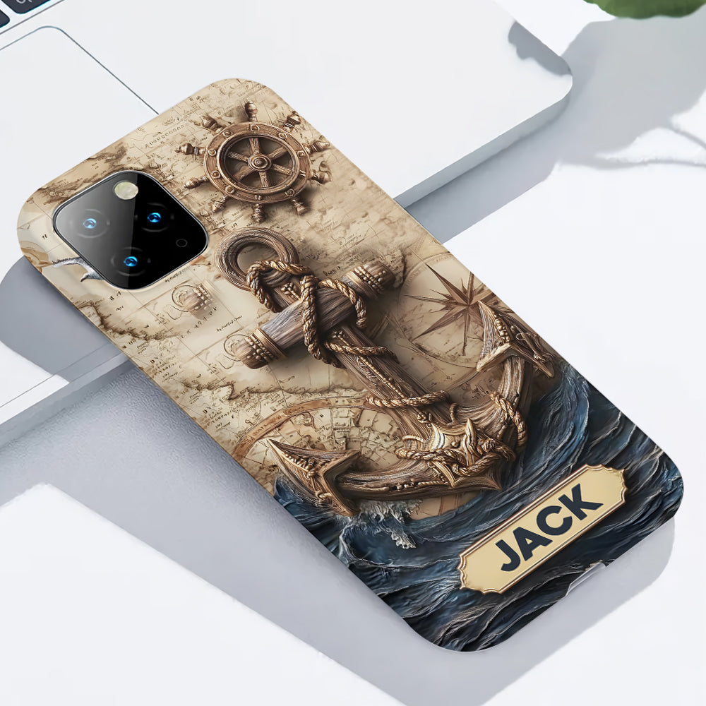 Stolzer Segler – Personalisierte Handyhülle mit Bootsmotiv und Volldruck