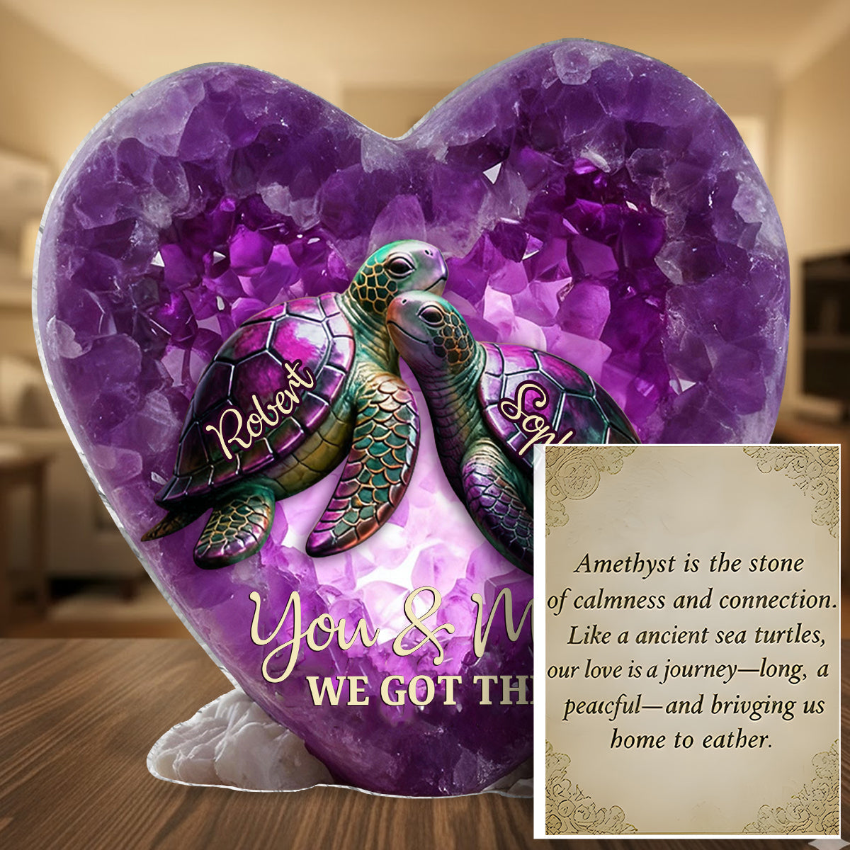 You & Me We Got This - Personalized Turtle Pocket Hug Card