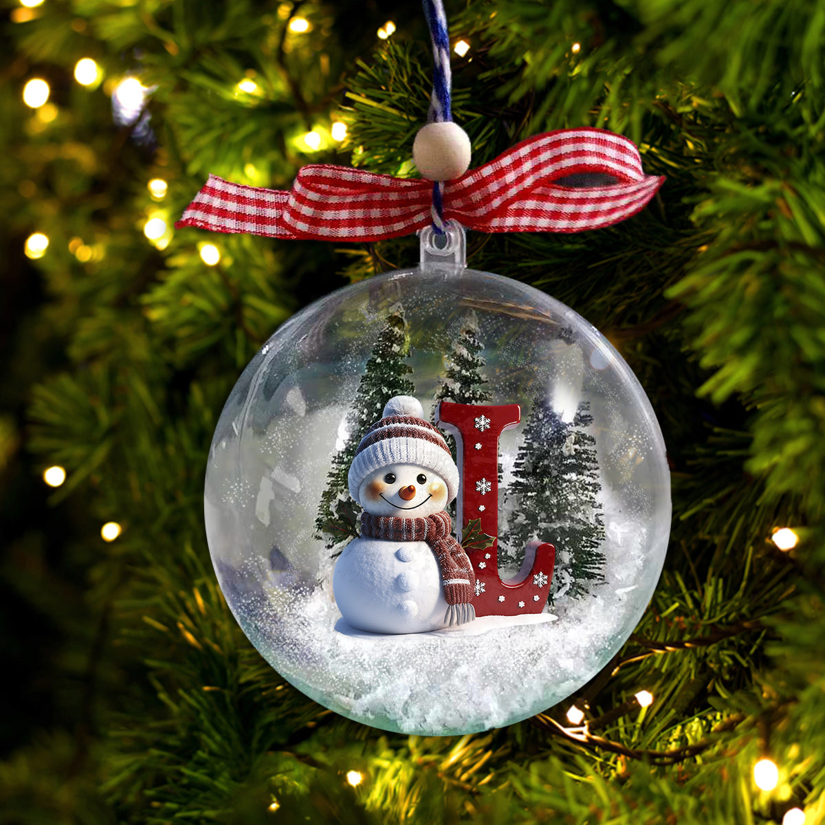 Individuelle Initialen für die ganze Familie – Personalisierte Schneekugel-Ornamente für die Familie