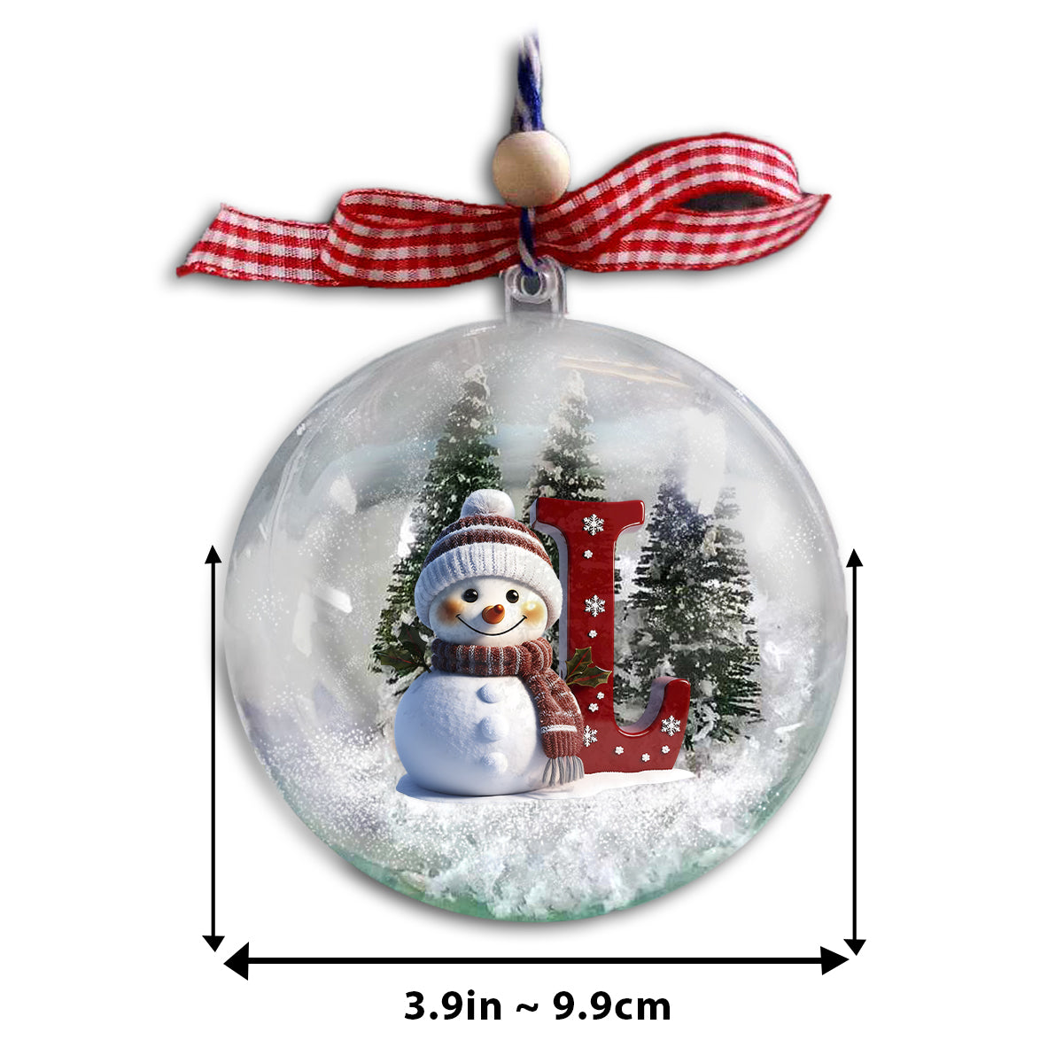 Individuelle Initialen für die ganze Familie – Personalisierte Schneekugel-Ornamente für die Familie