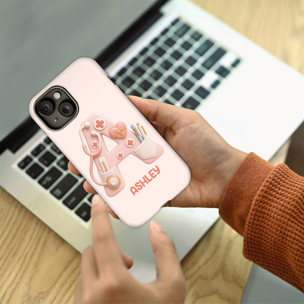 Krankenschwester-Alphabet-Handyhülle mit personalisiertem Krankenschwester-Vollbilddruck