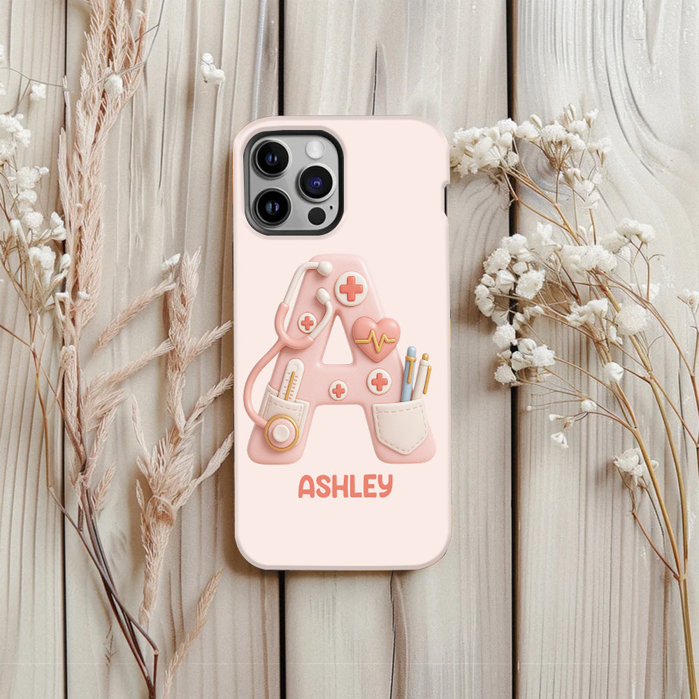 Krankenschwester-Alphabet-Handyhülle mit personalisiertem Krankenschwester-Vollbilddruck