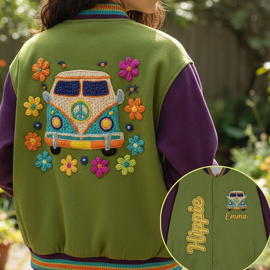 Hippie Souls – Personalisierte Hippie-Collegejacke