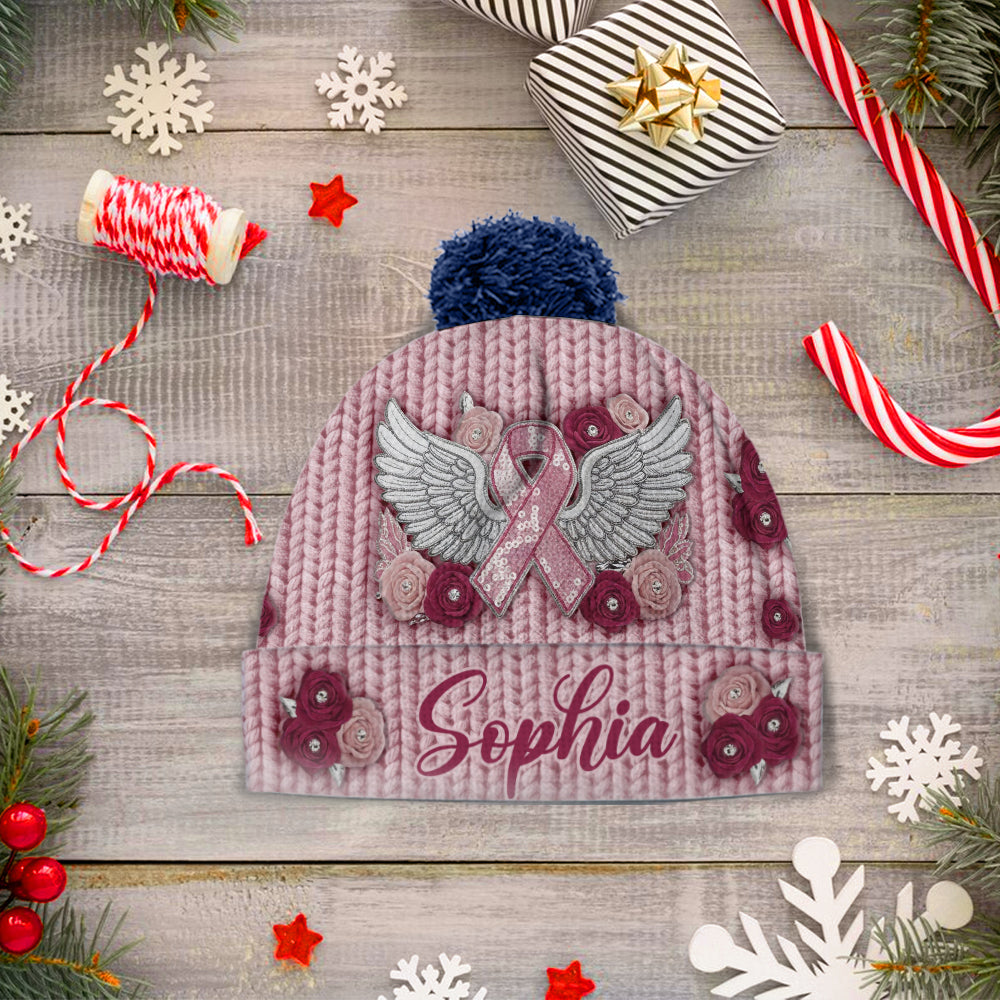 We Wear Pink - Personalized Breast Cancer Awareness Beanie Hat