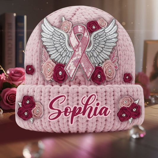 We Wear Pink - Personalized Breast Cancer Awareness Beanie Hat
