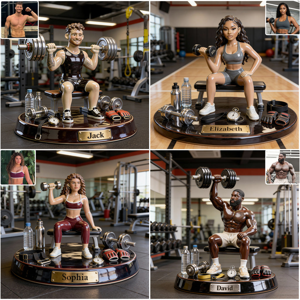 Ohne Fleiß kein Preis – Personalisierte Fitness-Acrylplakette in individueller Form