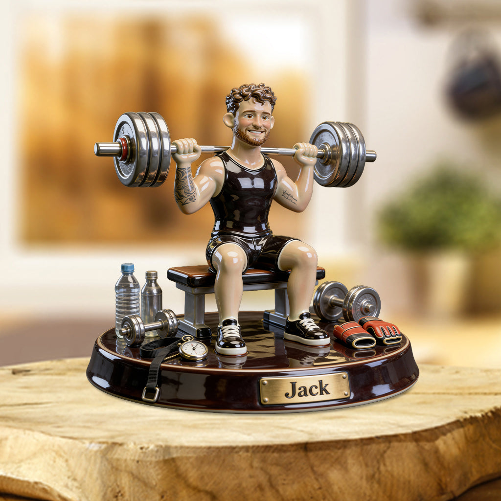 Ohne Fleiß kein Preis – Personalisierte Fitness-Acrylplakette in individueller Form