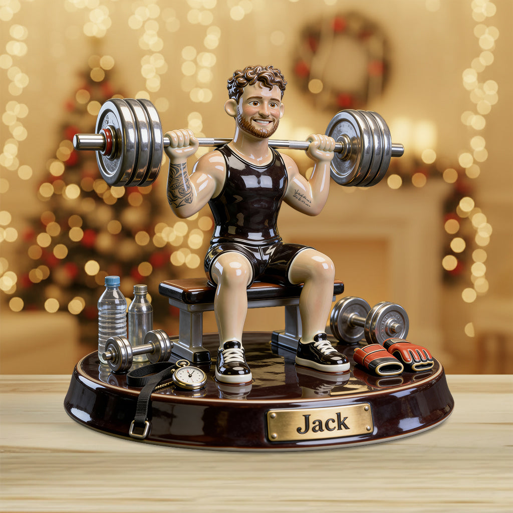 Ohne Fleiß kein Preis – Personalisierte Fitness-Acrylplakette in individueller Form