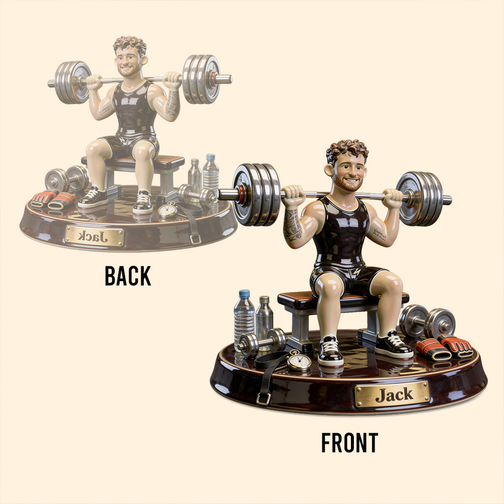 Ohne Fleiß kein Preis – Personalisierte Fitness-Acrylplakette in individueller Form