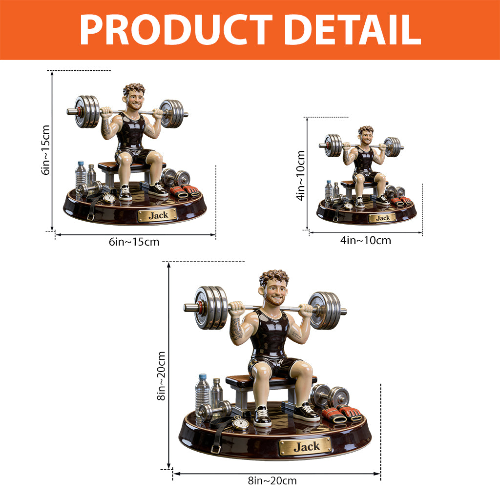 Ohne Fleiß kein Preis – Personalisierte Fitness-Acrylplakette in individueller Form