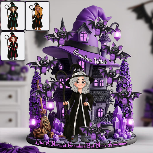 The Most Amazing Witch Gift For Mom, Grandma,... - Personalized Mother Custom Shaped Acrylic Plaque