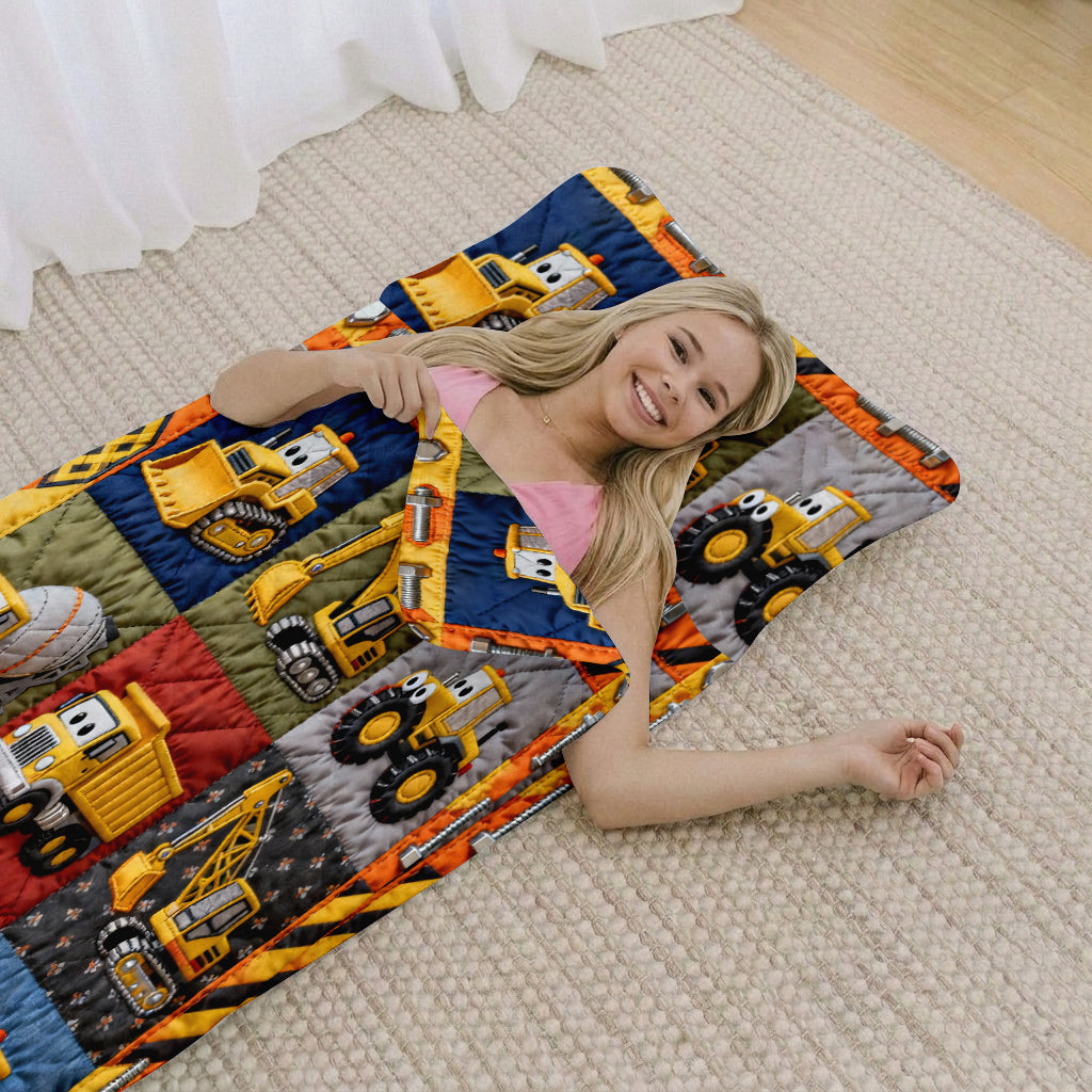 Baumaschine - Personalisierte Kinder-Nap Mat