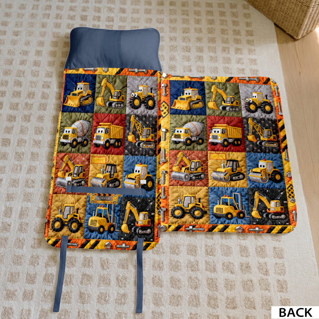 Baumaschine - Personalisierte Kinder-Nap Mat