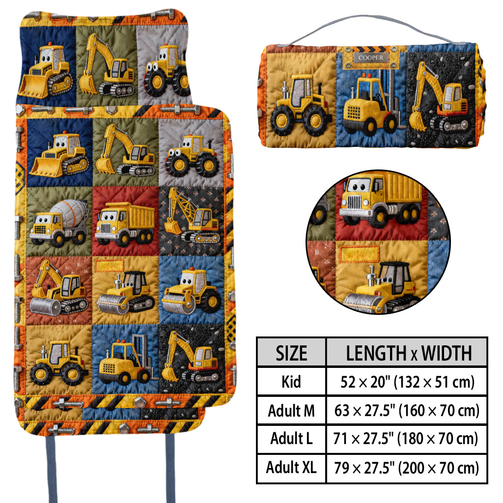 Baumaschine - Personalisierte Kinder-Nap Mat